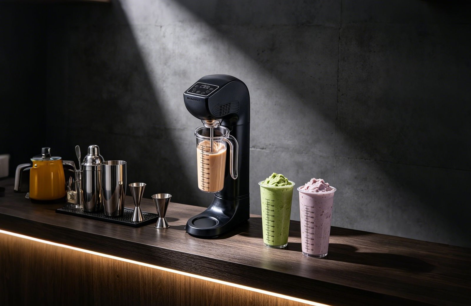 Commercial beverage mixers