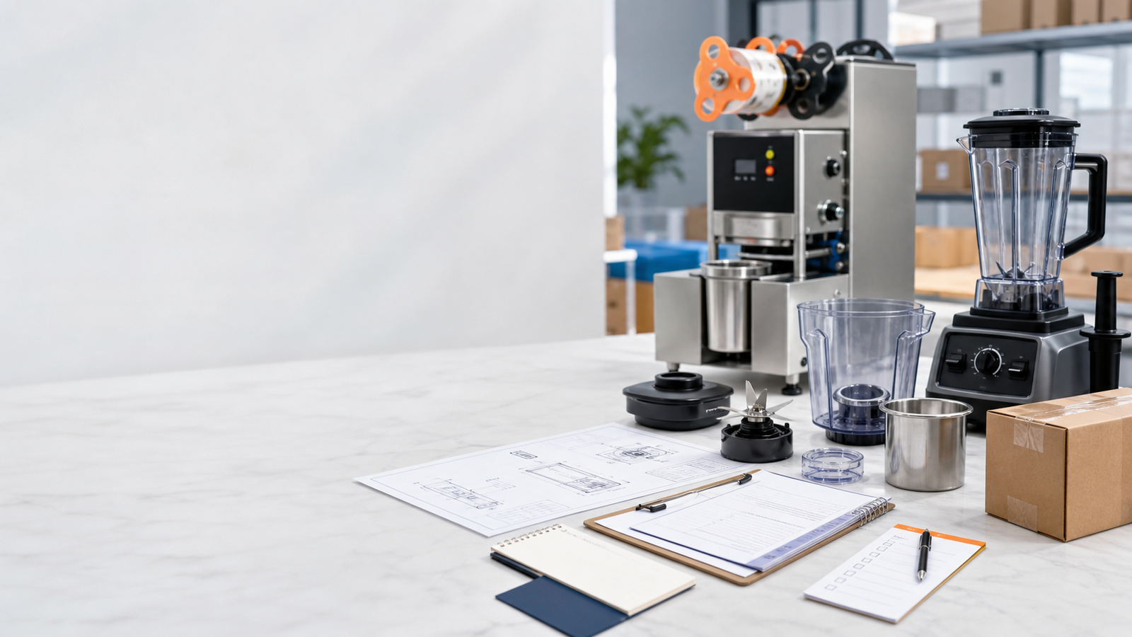 Illustrative workspace for commercial equipment procurement coordination